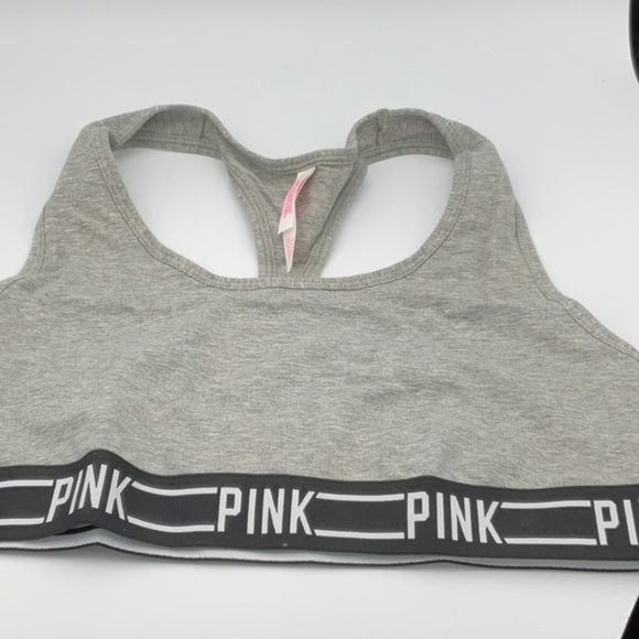 Victoria’s Secret PINK Crop Racerback sports bra Large L NWT - Picture 1 of 4